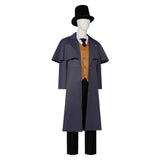Lord of Mysteries Klein Moretti Blue Trench Coat Set Cosplay Costume Halloween Carnival Party Suit