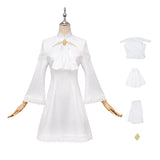 Louis Arneb Women White Dress Cosplay Costume Halloween Carnival Party Suit