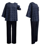 Mahito Cosplay Dark Blue Suit Set For Halloween Carnival Party  