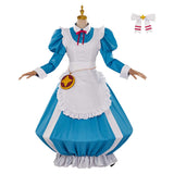 Mahou Shoujo Ni Akogarete Korisu Morino Anime Character Blue Maid Outfit Cosplay Costume Halloween Carnival Suit