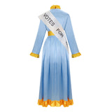 Mary Poppins Women Blue Outfit Cosplay Costume Halloween Carnival Party Suit
