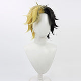 Mashle: Magic and Muscles Ames Rayne Cosplay Black Yellow Wig Heat Resistant Synthetic Hair