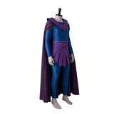 Masters of the Universe He-Man Skeleton King Purple Outfit Cosplay Costume Halloween Carnival Party Suit