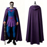 Masters of the Universe He-Man Skeleton King Purple Outfit Cosplay Costume Halloween Carnival Party Suit