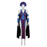 Masters of the Universe Skeleton King Gender-swapped Women Purple Outfit Cosplay Costume Halloween Carnival Party Suit
