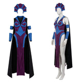 Masters of the Universe Skeleton King Gender-swapped Women Purple Outfit Cosplay Costume Halloween Carnival Party Suit