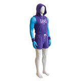 Masters of the Universe Skeleton King Purple Sportswear Cosplay Costume Halloween Carnival Party Suit
