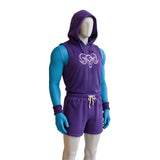 Masters of the Universe Skeleton King Purple Sportswear Cosplay Costume Halloween Carnival Party Suit