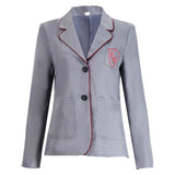Matilda Women Gray Coat Cosplay Costume Halloween Carnival Party Suit