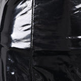 Maxine Black Leather Sleeveless Dress Cosplay Costume Outfits Halloween Carnival Suit