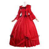 May I Ask for One Final Thing Scarlet El Vandimion Adult Female Red Evening Gown Halloween Cosplay Costume 