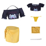 Mira Yellow Swimsuit Cosplay Costume Halloween Carnival Party Suit