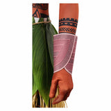 Moana Live-action Maui  Brown Jumpsuit with Grass Skirt Cosplay Costume Halloween Carnival Party Suit