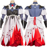 Monster Hunter Costume Lala Barina Cosplay White Red Dress For Adult Female Halloween Carnival Suit
