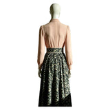 Monster The Lizzie Borden Story Lizzie Pink Top with Green Printed Skirt Cosplay Costume Halloween Carnival Party Suit