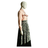 Monster The Lizzie Borden Story Lizzie Pink Top with Green Printed Skirt Cosplay Costume Halloween Carnival Party Suit