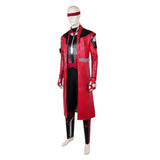 Mortal Kombat 2 Kenshi Takahashi Red Outfit Cosplay Costume Halloween Carnival Party Suit