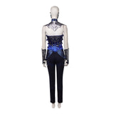 Mortal Kombat 2 Kitana Blue Outfit Cosplay Costume Halloween Carnival Party Suit