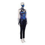 Mortal Kombat 2 Kitana Blue Outfit Cosplay Costume Halloween Carnival Party Suit