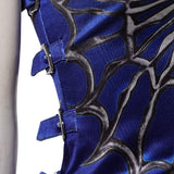 Mortal Kombat 2 Kitana Blue Outfit Cosplay Costume Halloween Carnival Party Suit