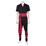 Mortal Kombat 2 Liu Kang Black Outfit Cosplay Costume Halloween Carnival Party Suit