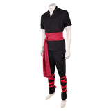 Mortal Kombat 2 Liu Kang Black Outfit Cosplay Costume Halloween Carnival Party Suit