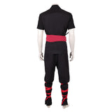 Mortal Kombat 2 Liu Kang Black Outfit Cosplay Costume Halloween Carnival Party Suit