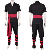 Mortal Kombat 2 Liu Kang Black Outfit Cosplay Costume Halloween Carnival Party Suit