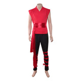 Mortal Kombat 2 Liu Kang Red Outfit Cosplay Costume Halloween Carnival Party Suit