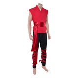 Mortal Kombat 2 Liu Kang Red Outfit Cosplay Costume Halloween Carnival Party Suit