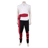 Mortal Kombat 2 Liu Kang White Outfit Cosplay Costume Halloween Carnival Party Suit