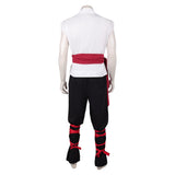 Mortal Kombat 2 Liu Kang White Outfit Cosplay Costume Halloween Carnival Party Suit