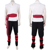 Mortal Kombat 2 Liu Kang White Outfit Cosplay Costume Halloween Carnival Party Suit