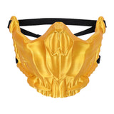 Mortal Kombat 2 Scorpion Yellow Mask Cosplay Latex Masks Helmet Masquerade Halloween Party Costume Props