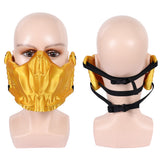 Mortal Kombat 2 Scorpion Yellow Mask Cosplay Latex Masks Helmet Masquerade Halloween Party Costume Props