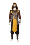 Mortal Kombat 2 Scorpion Yellow Outfit Cosplay Costume Halloween Carnival Party Suit