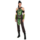 Mortal Kombat Jade Green Outfit Cosplay Costume Halloween Carnival Party Suit