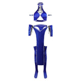 Mortal Kombat Kitana Adult Women Blue Cosplay Costume Halloween Carnival Party Suit