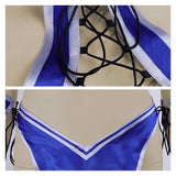 Mortal Kombat Kitana Adult Women Blue Cosplay Costume Halloween Carnival Party Suit