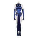Mortal Kombat kitana Blue Outfit Cosplay Costume Halloween Carnival Party Suit