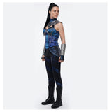 Mortal Kombat Kitana Blue Outfit Cosplay Costume Halloween Carnival Party Suit