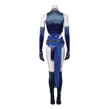 Mortal Kombat kitana Blue Outfit Cosplay Costume Halloween Carnival Party Suit