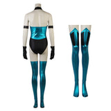 Mortal Kombat KITANA Blue Outfit Cosplay Costume Halloween Carnival Party Suit