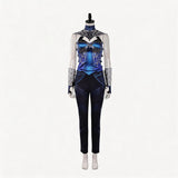 Mortal Kombat Kitana Blue Outfit Cosplay Costume Halloween Carnival Party Suit