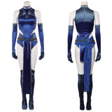 Mortal Kombat kitana Blue Outfit Cosplay Costume Halloween Carnival Party Suit