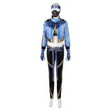 Mortal Kombat Kitana New Blue Outfit Cosplay Costume Halloween Carnival Suit