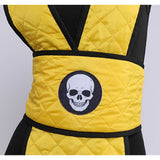 Mortal Kombat Scorpion Gender-swapped Women Yellow Qipao Cosplay Costume Halloween Carnival Party Suit