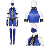 Mortal Kombat Costume Kitana Cosplay Purple Jumpsuit For Adult Female Halloween Carnival Suit