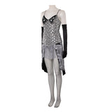 Moulin Rouge Satine Women Sliver Dress Cosplay Costume Halloween Carnival Party Suit