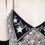 Moulin Rouge Satine Women Sliver Dress Cosplay Costume Halloween Carnival Party Suit